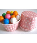 25 Candy Cups Rosa mit Punkten