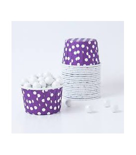 25 Purple Polka Dots Candy Cups