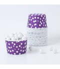 25 Purple Polka Dots Candy Cups