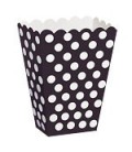 8 Black Polka Dots Treat Boxes