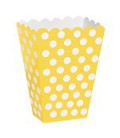 8 Yellow Polka Dots Treat Boxes