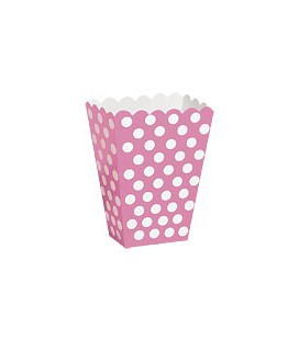 8 Magenta Polka Dots Treat Boxes