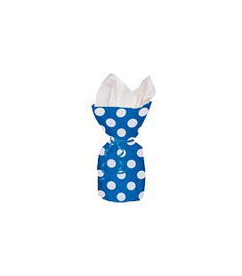 20 Royal Blue Polka Dots Cello Bags