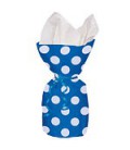 20 Royal Blue Polka Dots Cello Bags