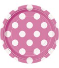 8 Petites Assiettes Magenta à Pois
