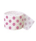 Magenta Polka Dots Crepe Streamer