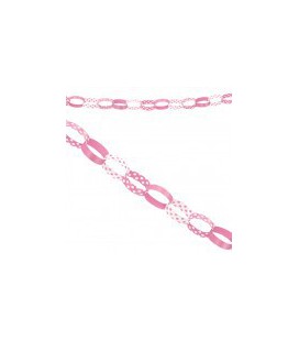 Magenta Polka Dot Paper Chain