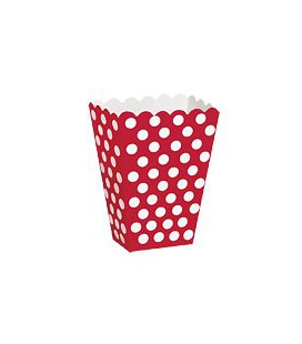 8 Red Polka Dots Treat Boxes