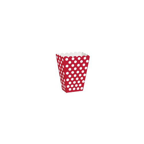 8 Red Polka Dots Treat Boxes