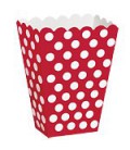 8 Red Polka Dots Treat Boxes