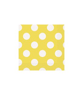 16 Grandes Serviettes Jaune 