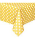 Tischdecke Gelb mit Tupfen