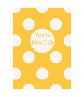 Invitations Jaune à Pois