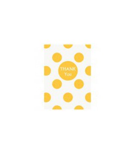 Yellow Polka Dots Thank You Cards