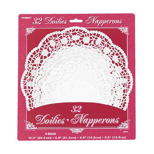 32 Assorted Doilies
