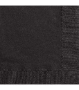 20 Black Lunch Napkins