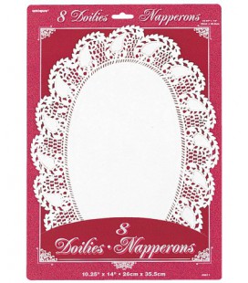 8 Ovale Doilies