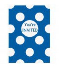 Royal Blue Polka Dots Invitations