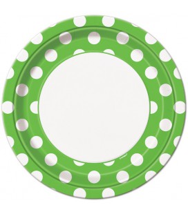 8 Grandes Assiettes Lime 