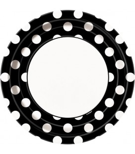 8 Grandes Assiettes Noires 