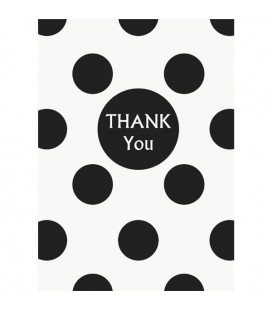 Black Polka Dots Thank You Cards