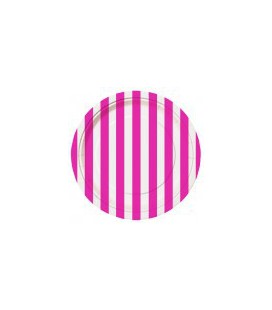 8 Magenta Stripe Small Plates